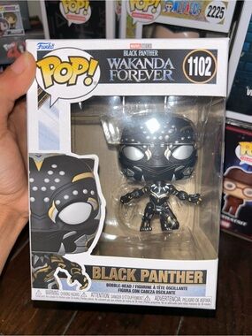 Funko Pop! Wakanda Forever Box Back Artwork - White, Black, Gold Accents